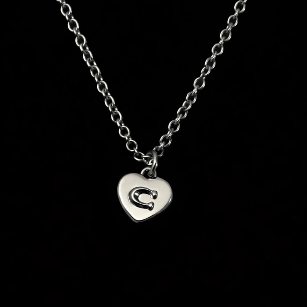 Coach Silver Heart Necklace‎ - Picture 2 of 4